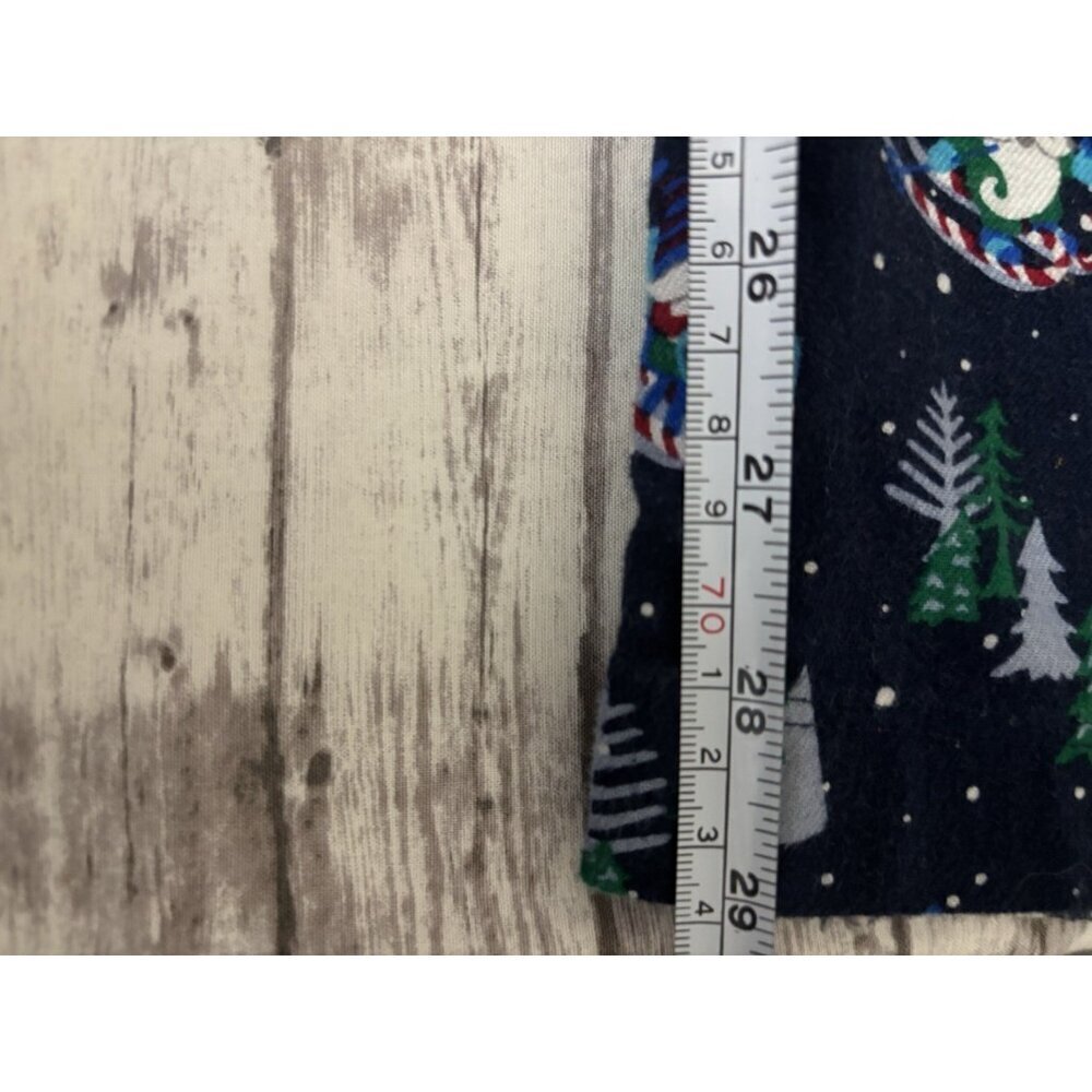 Lands End M Blue Gnome Ski Snow Flannel Pajama PJ Pants Pockets - Picture 7 of 7